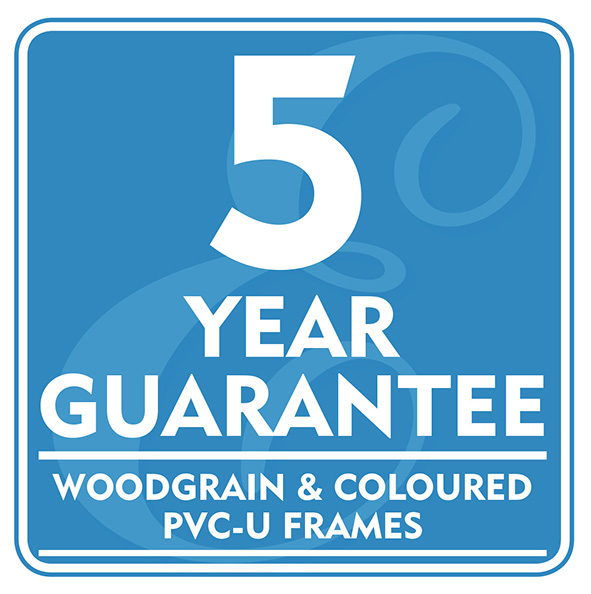 5 Year Guarantee - Woodgrain and Coloured PVC-U Frames