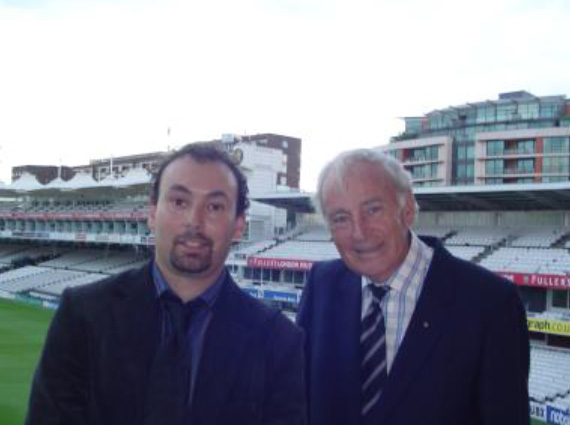 George Blanks, Founder Standing alongside his son Chris Blanks, at Lords