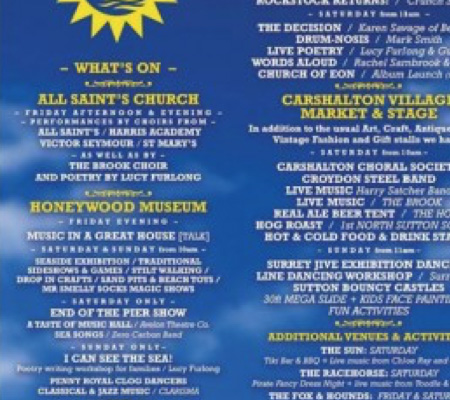 Carshalton-On-Sea Music Festival 19th, 20th & 21st June 2015